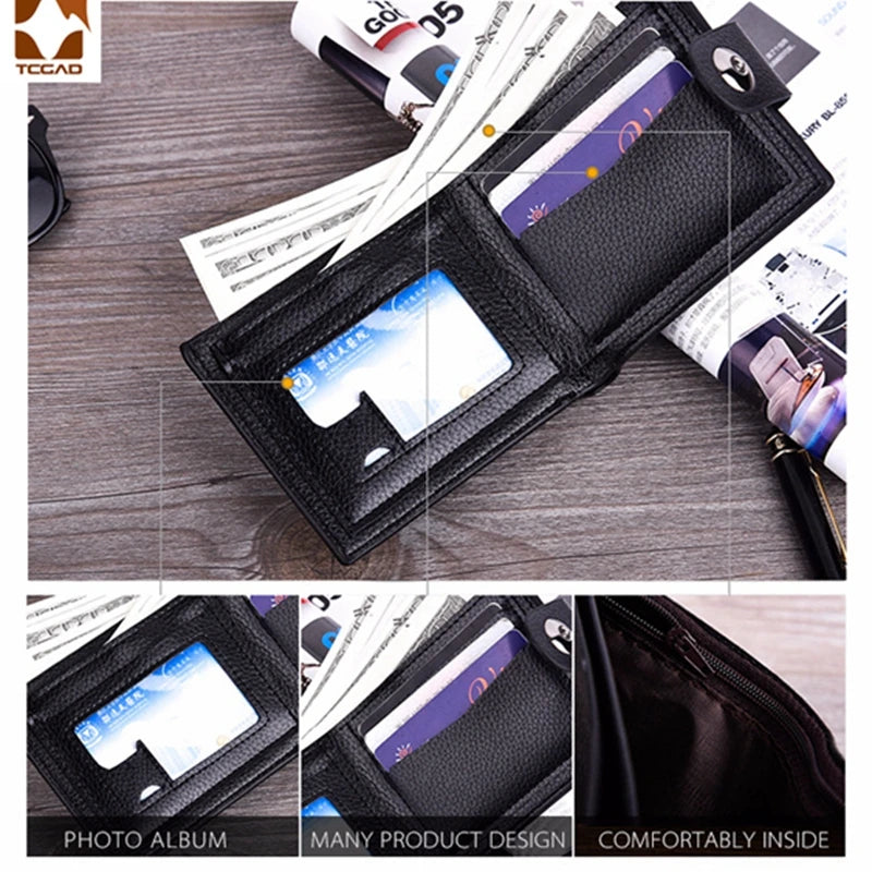 men's wallet for men billeteras para hombre wallet leather men portfel cartera hombre Purse portafoglio uomo heren portomonee