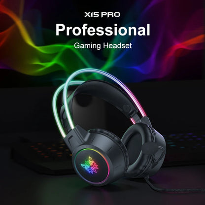 ONIKUMA X15 Pro RGB Head Beam Gaming Headphones with Mic 3.5mm Durable Stereo Surround RGB Headset Gamer for Game for PS5 Switch