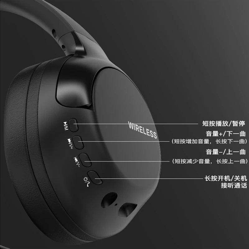Headphones Bluetooth HIFI Wireless Stereo Over Ear Earphone Handsfree DJ Headset Ear Buds Head Phone Earbuds For iPhone Xiaomi
