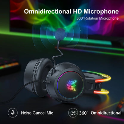ONIKUMA X15 Pro RGB Head Beam Gaming Headphones with Mic 3.5mm Durable Stereo Surround RGB Headset Gamer for Game for PS5 Switch
