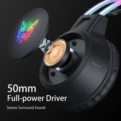 ONIKUMA X15 Pro RGB Head Beam Gaming Headphones with Mic 3.5mm Durable Stereo Surround RGB Headset Gamer for Game for PS5 Switch