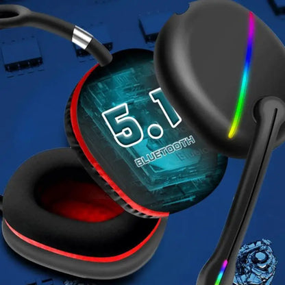 New Wireless Gaming Headphones Headset Deep Bass Stereo Gamer E-sports Earphone Helmet With Microphone For Phone PC Laptop